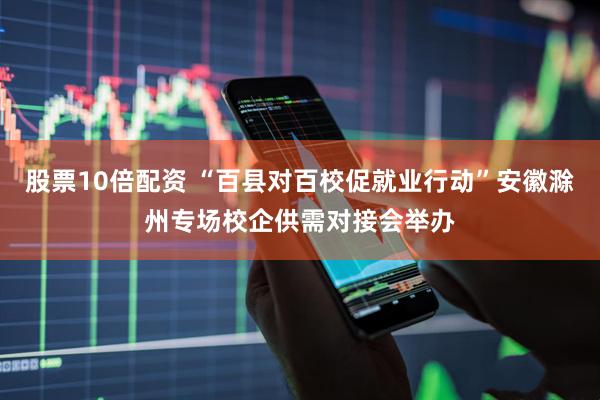 股票10倍配资 “百县对百校促就业行动”安徽滁州专场校企供需对接会举办