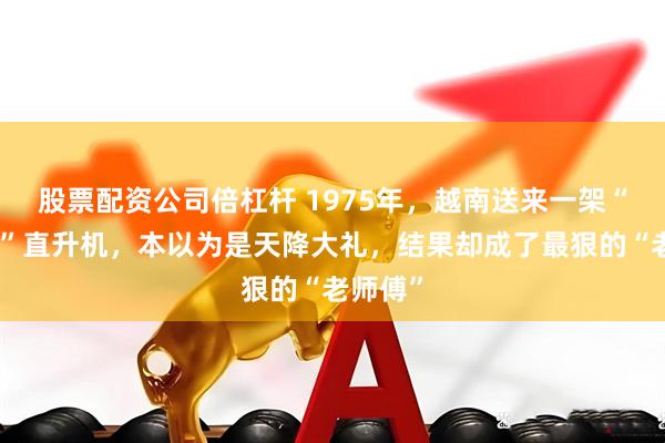 股票配资公司倍杠杆 1975年，越南送来一架“支奴干”直升机，本以为是天降大礼，结果却成了最狠的“老师傅”